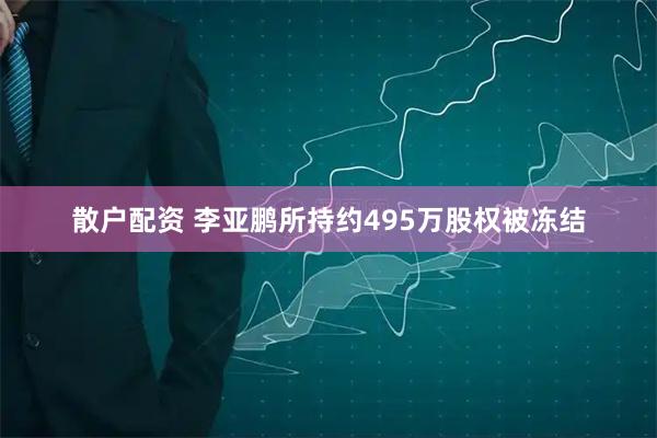 散户配资 李亚鹏所持约495万股权被冻结